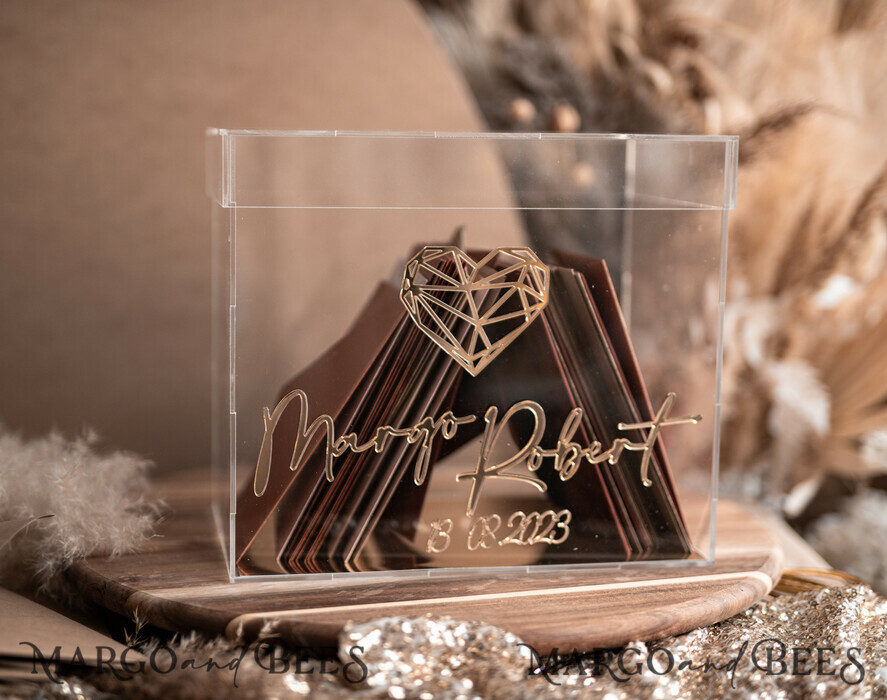 KARTONBOXEN  
 Acrylkartenbox Moderne geometrische Herz Klar Hochzeit Wünschen gut Acryl Geld Geschenkkartenbox, Personalisierte Hochzeitskartenbox, Acrylkartenbox, Hochzeitskartenbox mit Deckel, Hochzeitsgeldbox, Hochzeitskartenbox, Hochzeitskartenhalter