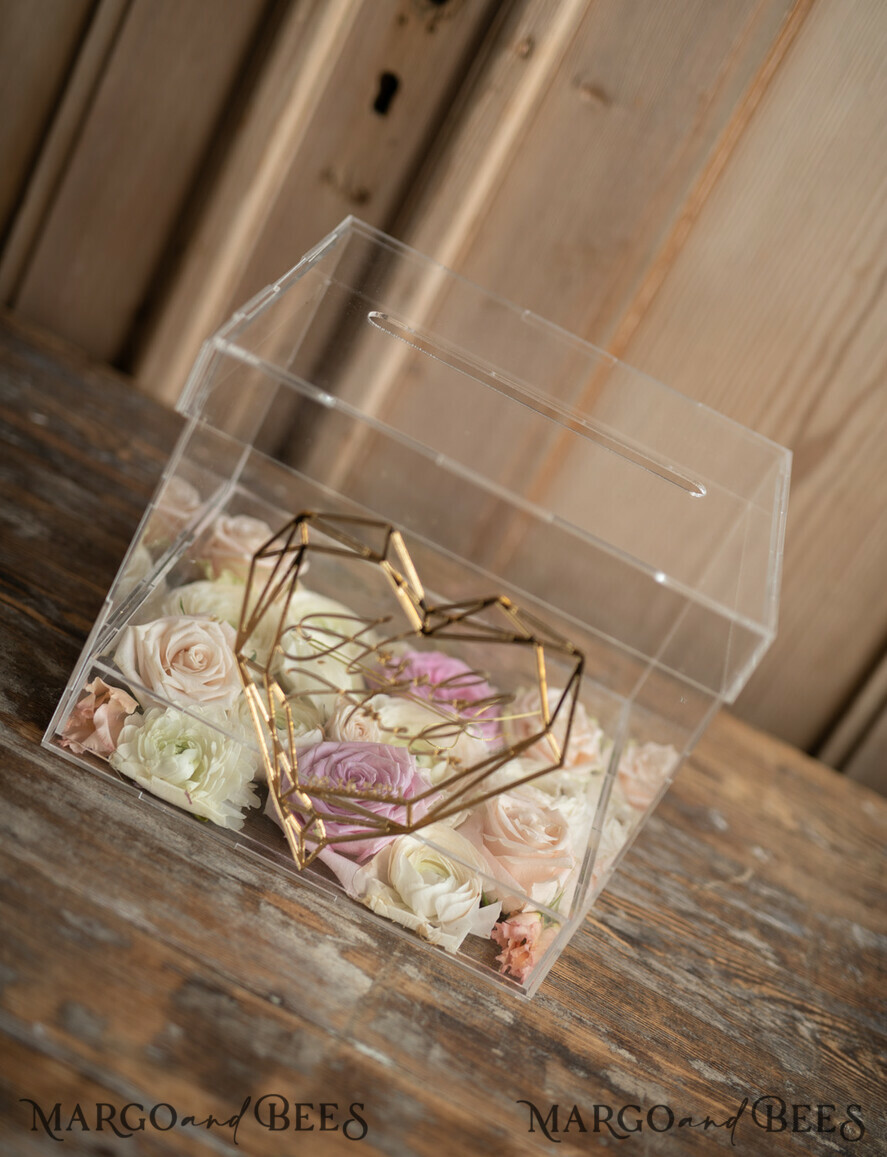 KARTONBOXEN  
 Acrylkartenbox Klarer Hochzeitswunschbrunnen Acryl Geldgeschenkkartenbox, personalisierte Hochzeitskartenbox, Acrylkartenbox, Hochzeitskartenbox mit Deckel, Hochzeitsgeldbox, Hochzeitskartenbox, Hochzeitskartenhalter.