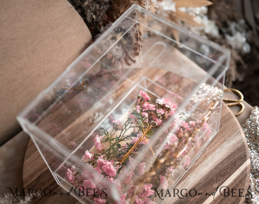 KARTONBOXEN  
 Acrylkartenbox Moderne klare Hochzeitswunschbrunnen Acryl Geldgeschenkkartenbox mit Regal für Blumen, personalisierte Hochzeitskartenbox, Acrylkartenbox, Hochzeitskartenbox mit Deckel, Hochzeitsgeldbox, Hochzeitskartenbox.