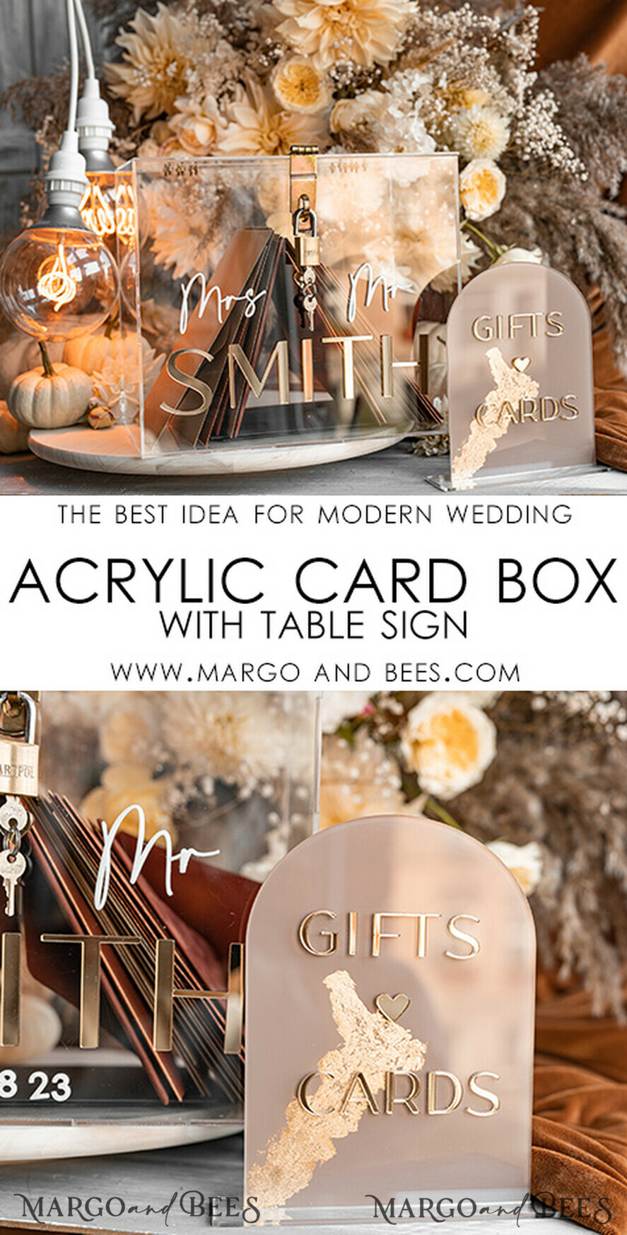 KARTONBOXEN  
 Acrylkartenbox Elegantes klares Hochzeits-Set, Acryl-Kartenbox mit Schloss und Karten & Geschenken, personalisierte Hochzeitskartenbox, klare Kartenbox, Hochzeitskartenbox mit Deckel, Hochzeitssparbuch, Hochzeitskartenhalter.