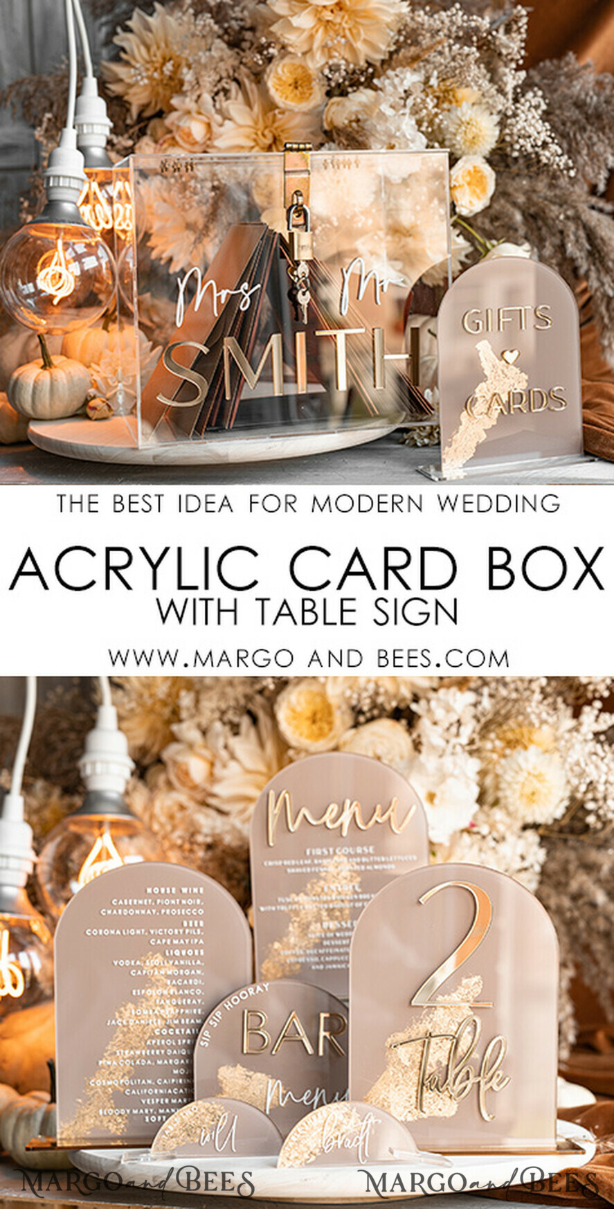 KARTONBOXEN  
 Acrylkartenbox Elegantes klares Hochzeits-Set, Acryl-Kartenbox mit Schloss und Karten & Geschenken, personalisierte Hochzeitskartenbox, klare Kartenbox, Hochzeitskartenbox mit Deckel, Hochzeitssparbuch, Hochzeitskartenhalter.