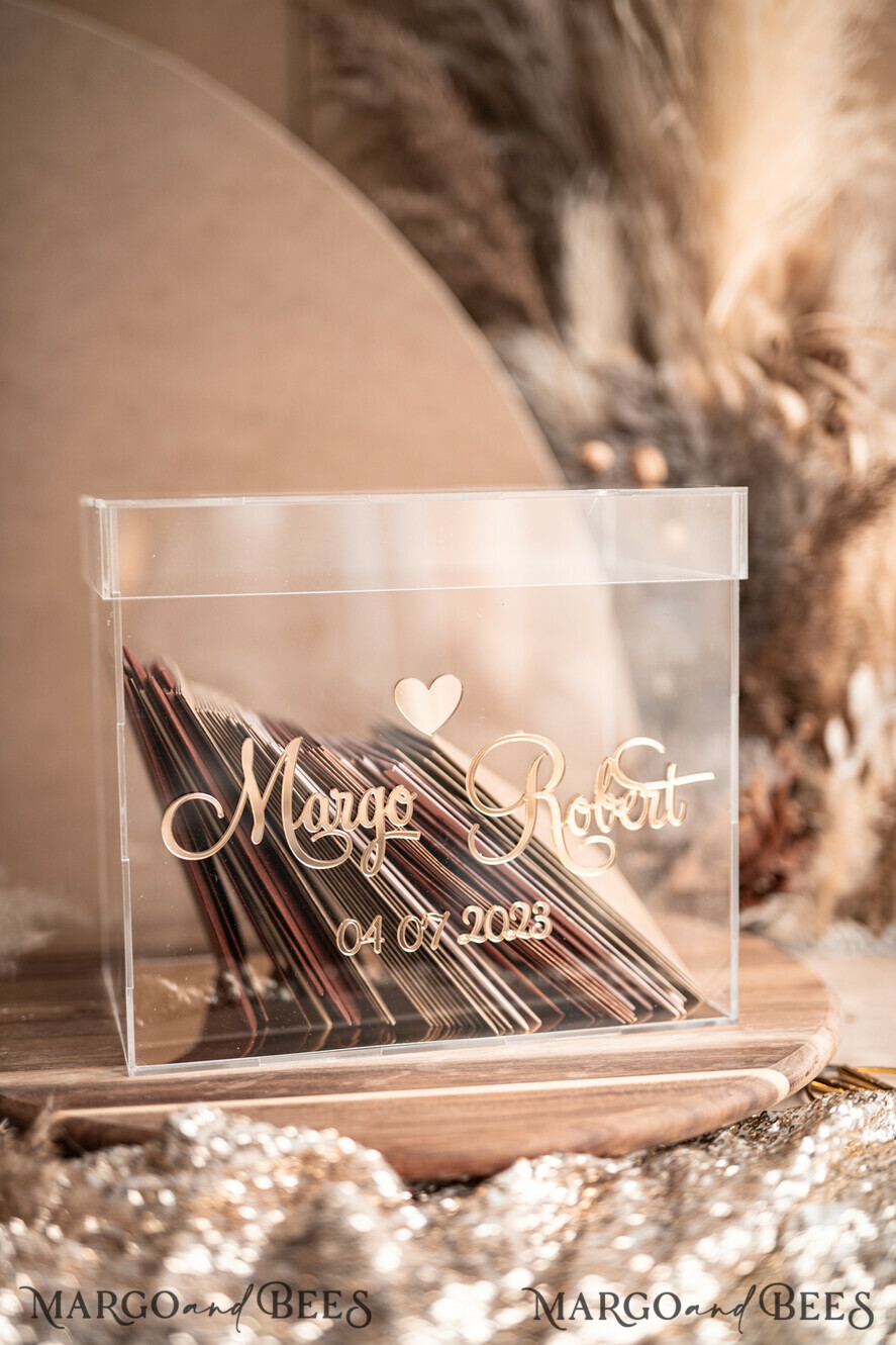KARTONBOXEN  
 Acrylkartenbox Elegante Herz klare Hochzeitswunschbrunnen Acryl-Geschenkkartenbox, personalisierte Hochzeitskartenbox, Acryl-Kartenbox, Hochzeitskartenbox mit Deckel, Hochzeitsgeldbox, Hochzeitskartenbox, Hochzeitskartenhalter.