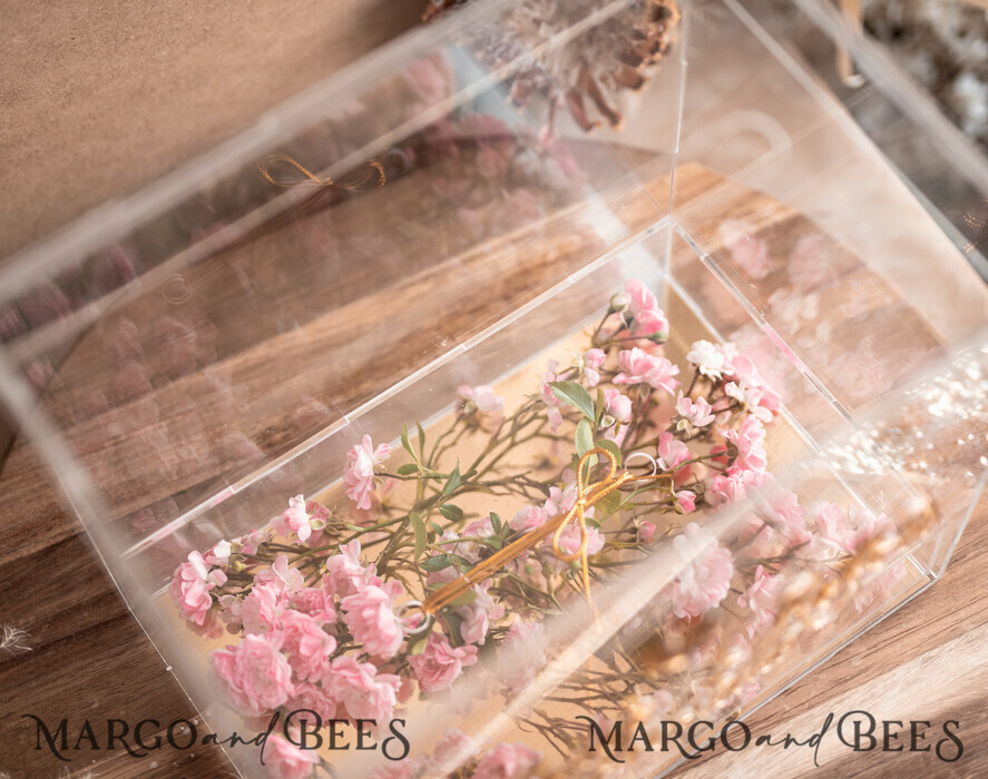 KARTONBOXEN  
 Acrylkartenbox Elegante klare Hochzeits-Wunschbrunnen-Acryl-Geldgeschenkkartenbox mit Regal für Blumen, personalisierte Hochzeitskartenbox, Acrylkartenbox, Hochzeitskartenbox mit Deckel, Hochzeitsgeldbox, Hochzeitskartenbox.