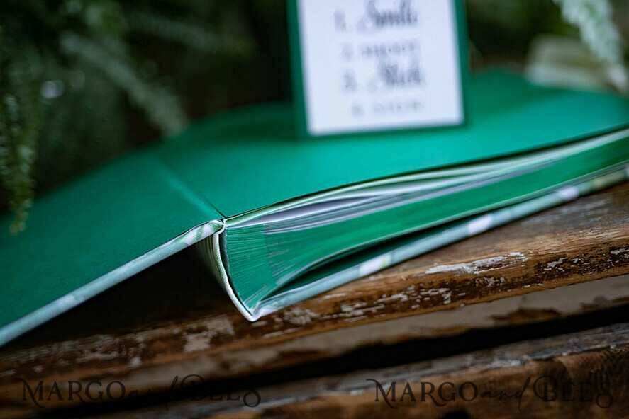 HOCHZEITS-GÄSTEBÜCHER Instax Sofortbildbuch Grünes Hochzeits-Gästebuch, Grünpflanzen Monstera Sofortbildbuch Instax • Farn Boho Hochzeitsfoto-Gästebuch
