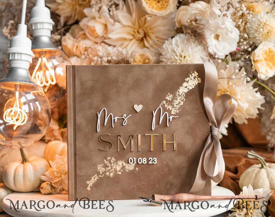 HOCHZEITS-GÄSTEBÜCHER Instax Sofortbildbuch Fall beige Gold Acryl Hochzeitsgäste Buch personalisiert und Bogen Acryl Schild Set, Tan Taupe Samt Sofortbildbuch Boho Elegant Instax Hochzeitsfoto Gästebuch, Erdige Acryl Instax Gästebuch Schild, Neutrales Samt Fotobuch
