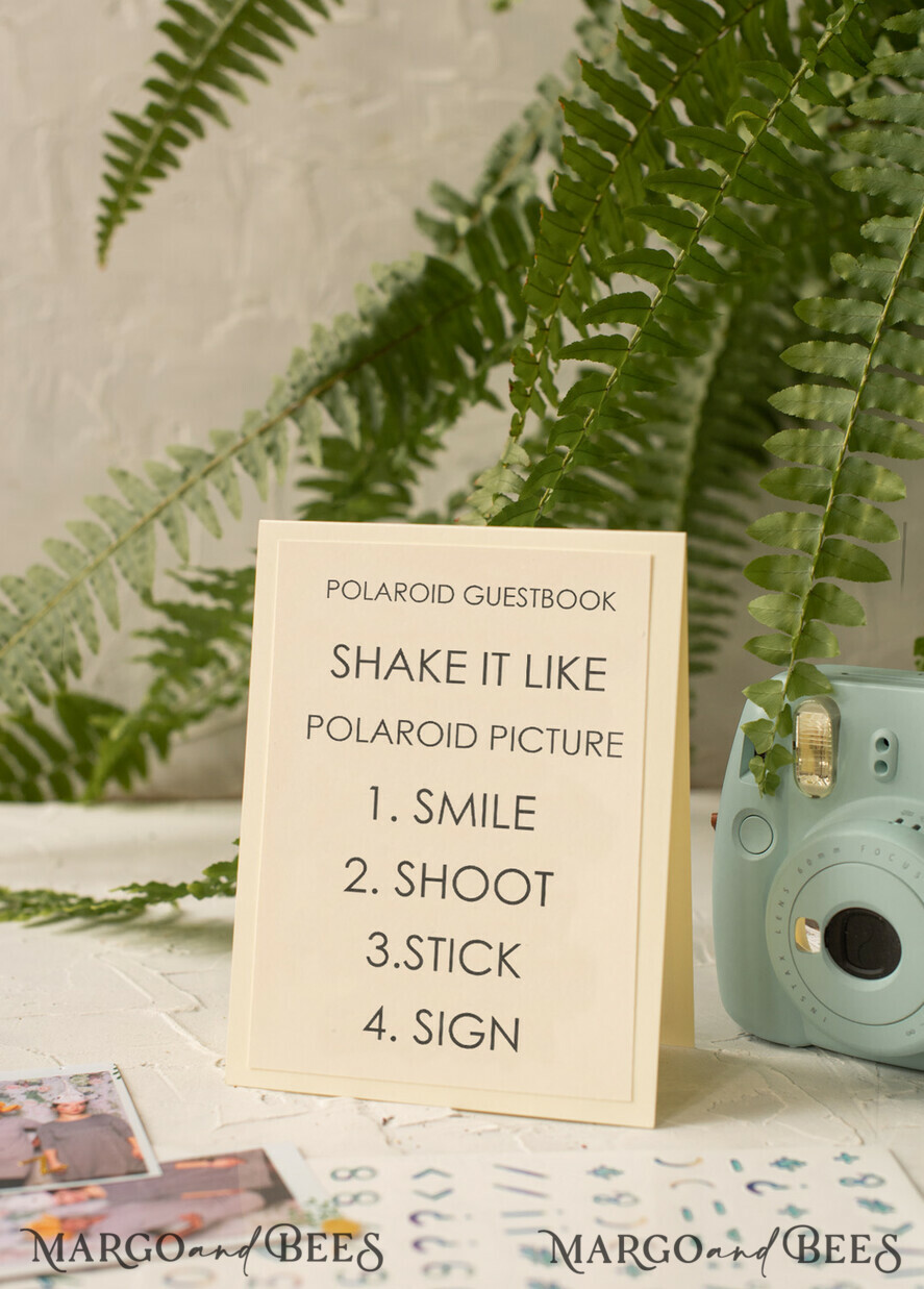 HOCHZEITS-GÄSTEBÜCHER Instax Sofortbildbuch Hochzeitsgäste Buch personalisiert, Holz graviertes Sofortfoto Buch Instax• Holz Hochzeitsfoto Gästebuch