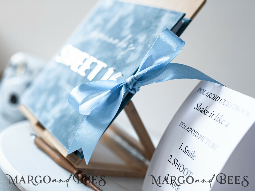 HOCHZEITS-GÄSTEBÜCHER Instax Sofortbildbuch Sweet 16 Gästebuch personalisiert, samtiges Sofortbildbuch Boho elegant Instax Sweet 16 Foto-Gästebuch