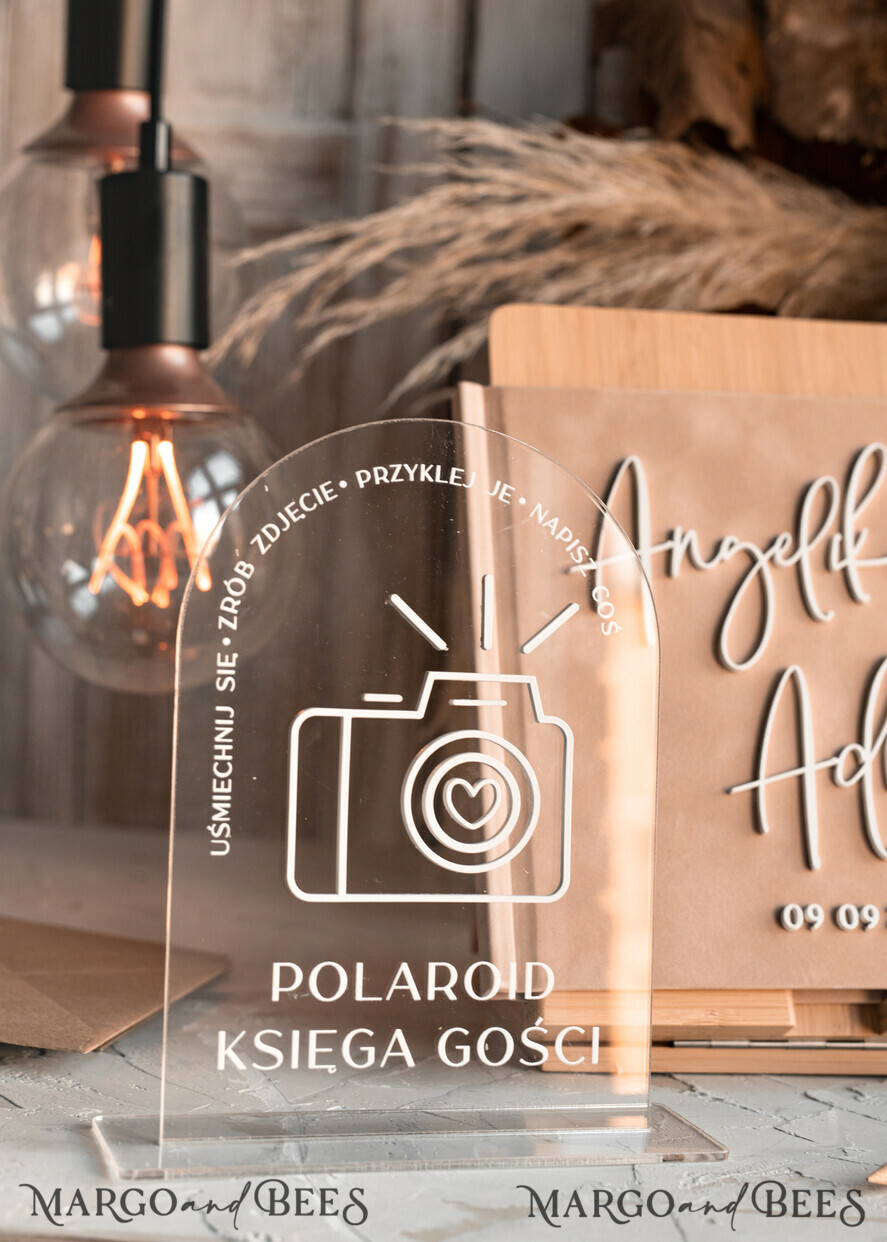 HOCHZEITS-GÄSTEBÜCHER Instax Sofortbildbuch Hochzeit Beige Gästebuch Personalisierte und Unterschriften-Set, Samt Sofortbildbuch Boho Elegantes Instax Hochzeitsfoto Gästebuch