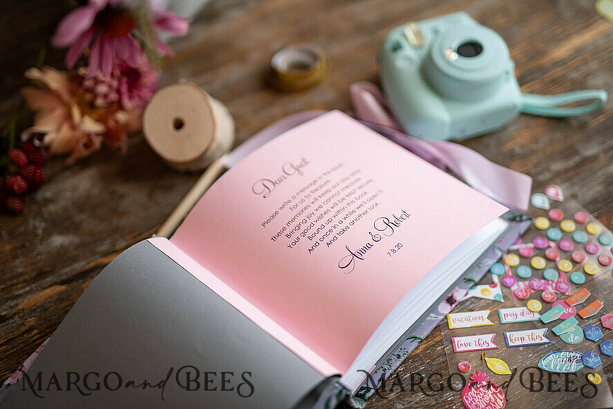 HOCHZEITS-GÄSTEBÜCHER Instax Sofortbildbuch Samt Instant-Fotobuch Boho Elegantes Instax Hochzeitsfoto-Gästebuch