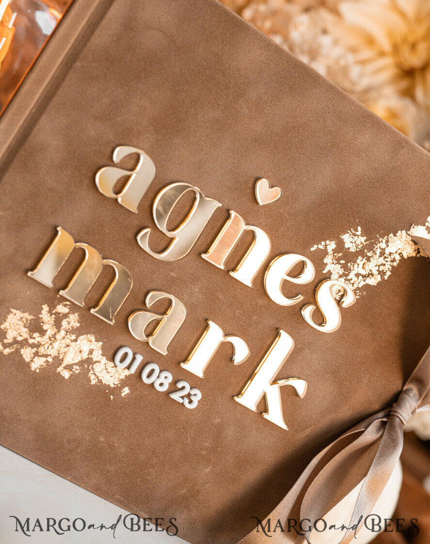 HOCHZEITS-GÄSTEBÜCHER Instax Sofortbildbuch Herbst beige Gold Acryl Hochzeitsgästebuch personalisiert und Acrylschild-Set, Tan Taupe Samt Sofortbildbuch Boho Elegant Instax Hochzeitsfotogästebuch, Erdtönige Acryl Instax Gästebuchschild, Neutraler Samt Fotobuch.