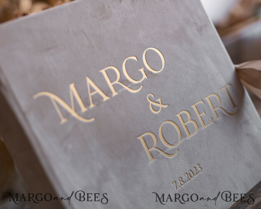 HOCHZEITS-GÄSTEBÜCHER Instax Sofortbildbuch Luxuriöses Hochzeitsgastbuch, Samt beige und Gold personalisiertes Hochzeitsgastbuch, Ideen für Hochzeitsgastbücher