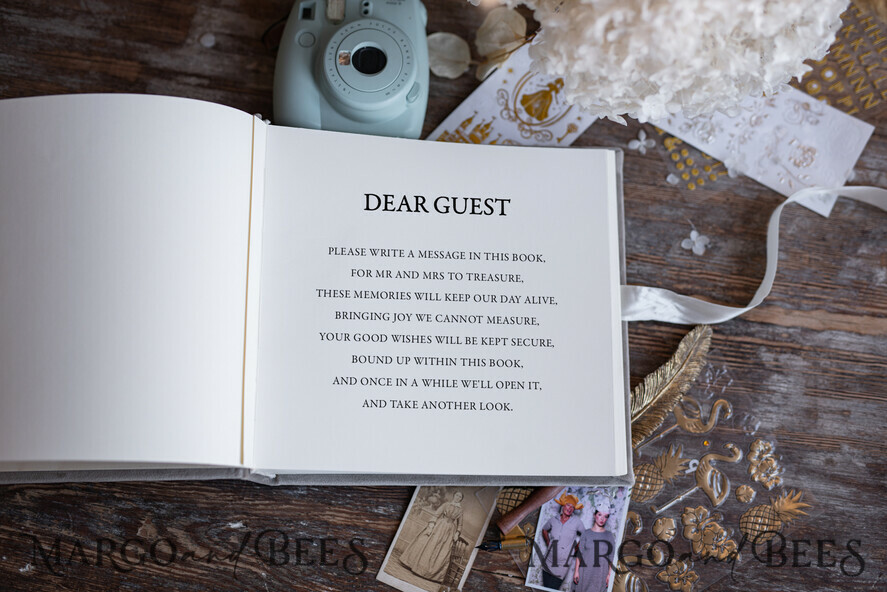 HOCHZEITS-GÄSTEBÜCHER Instax Sofortbildbuch Luxus Hochzeitsgästebuch, Nude und gold Samt Sofortbildbuch, Elegantes Instax Hochzeitsfoto-Gästebuch