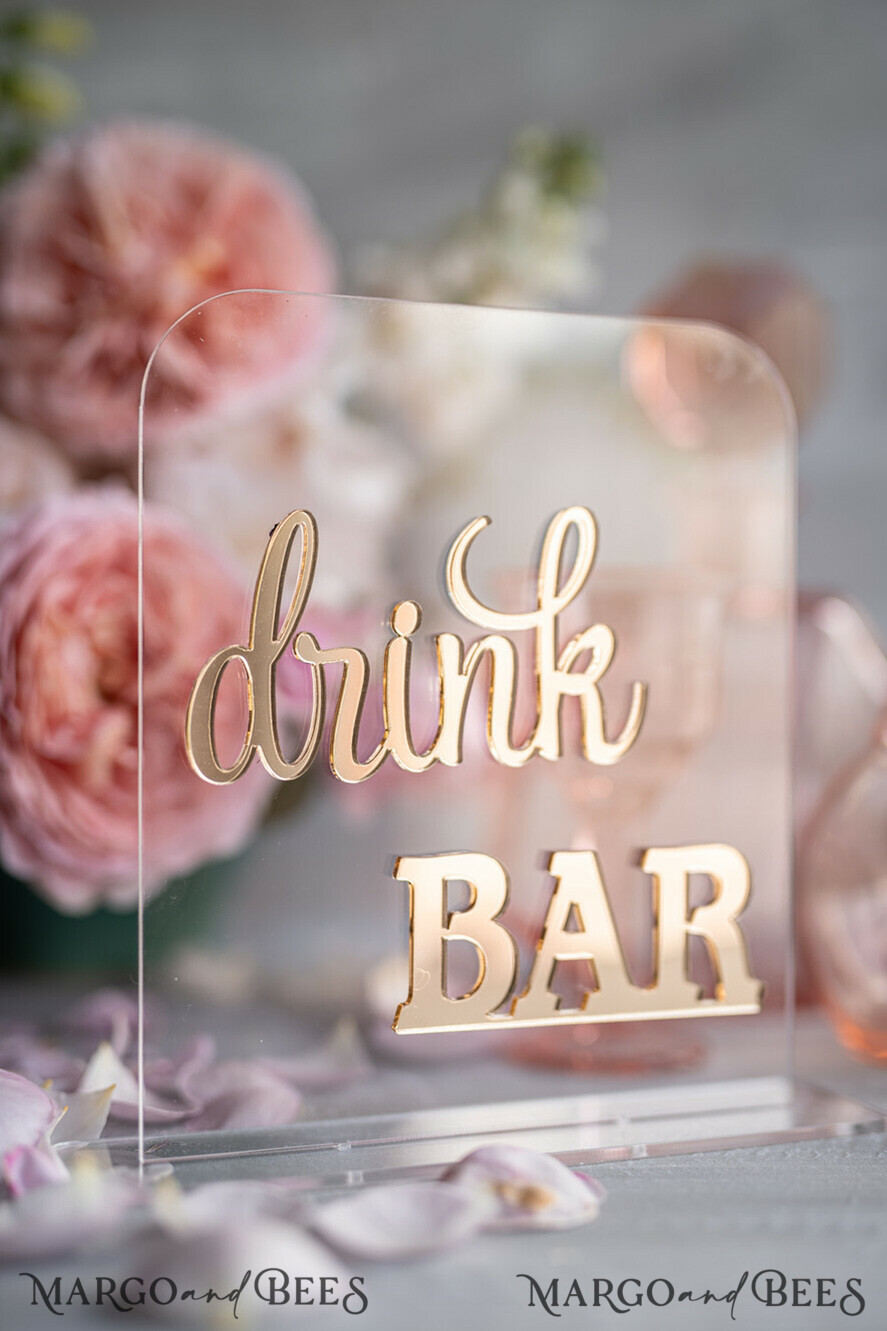 TISCHDEKORATIONSCHILDER   Acryl Tischdekoration Zahlen Acryl Tisch Getränke Bark Nummern, klare Acryl- und goldene Schild Bar Nummer, goldene Plexi Tischnummern, luxuriöse Hochzeits Tischdekoration, Hochzeitsbeschilderung goldene Spiegel Tischnummern