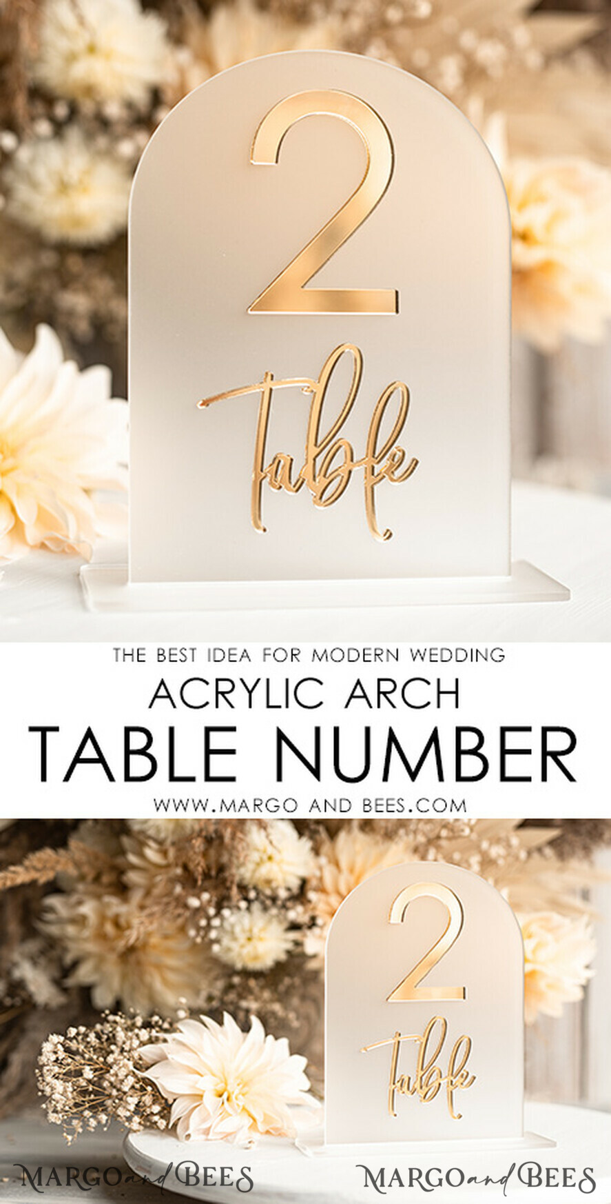 TISCHDEKORATIONSCHILDER   Acryl Tischdekoration Zahlen Acryl Bogen Tischnummern, Gefrorene Acryl- und Goldschilder, Gold Plexi Tischnummern, Luxuriöse Hochzeits Tischdekoration, Hochzeitsbeschilderung 3D Goldener Spiegel Tischnummern