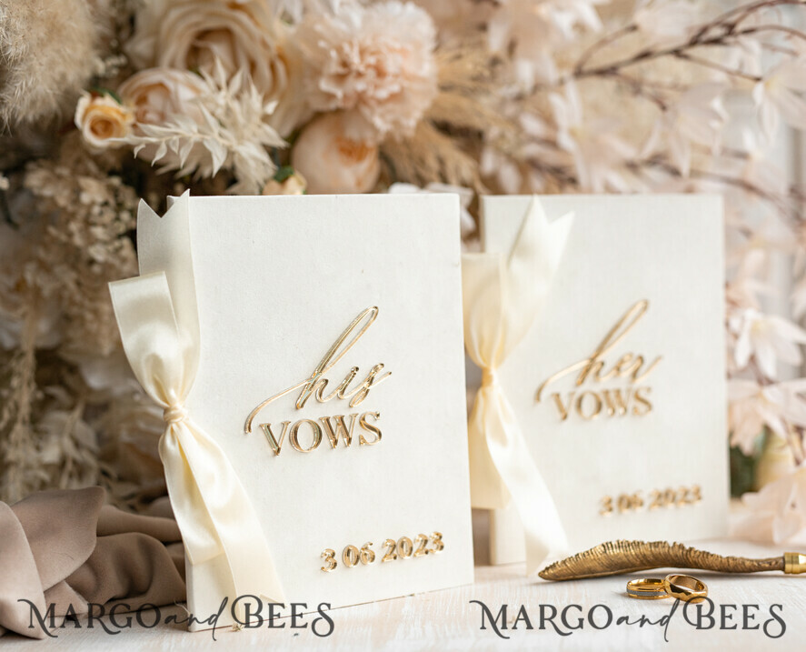 HOCHZEITSVERSPRECHEN  
 Acrylklar Gold Braut- und Bräutigam-Eidbücher, Hochzeitsgelübde, personalisierte Eid-Heftchen, seine und ihre Eidbücher, maßgeschneiderte Hochzeitsgelübde-Boxen, Brautparty-Geschenk