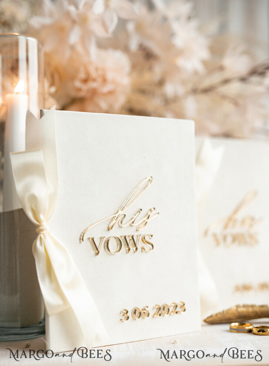 HOCHZEITSVERSPRECHEN  
 Acrylklar Gold Braut- und Bräutigam-Eidbücher, Hochzeitsgelübde, personalisierte Eid-Heftchen, seine und ihre Eidbücher, maßgeschneiderte Hochzeitsgelübde-Boxen, Brautparty-Geschenk