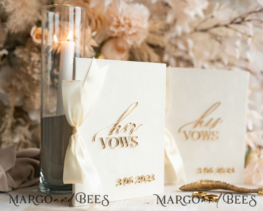 HOCHZEITSVERSPRECHEN  
 Acrylklar Gold Braut- und Bräutigam-Eidbücher, Hochzeitsgelübde, personalisierte Eid-Heftchen, seine und ihre Eidbücher, maßgeschneiderte Hochzeitsgelübde-Boxen, Brautparty-Geschenk