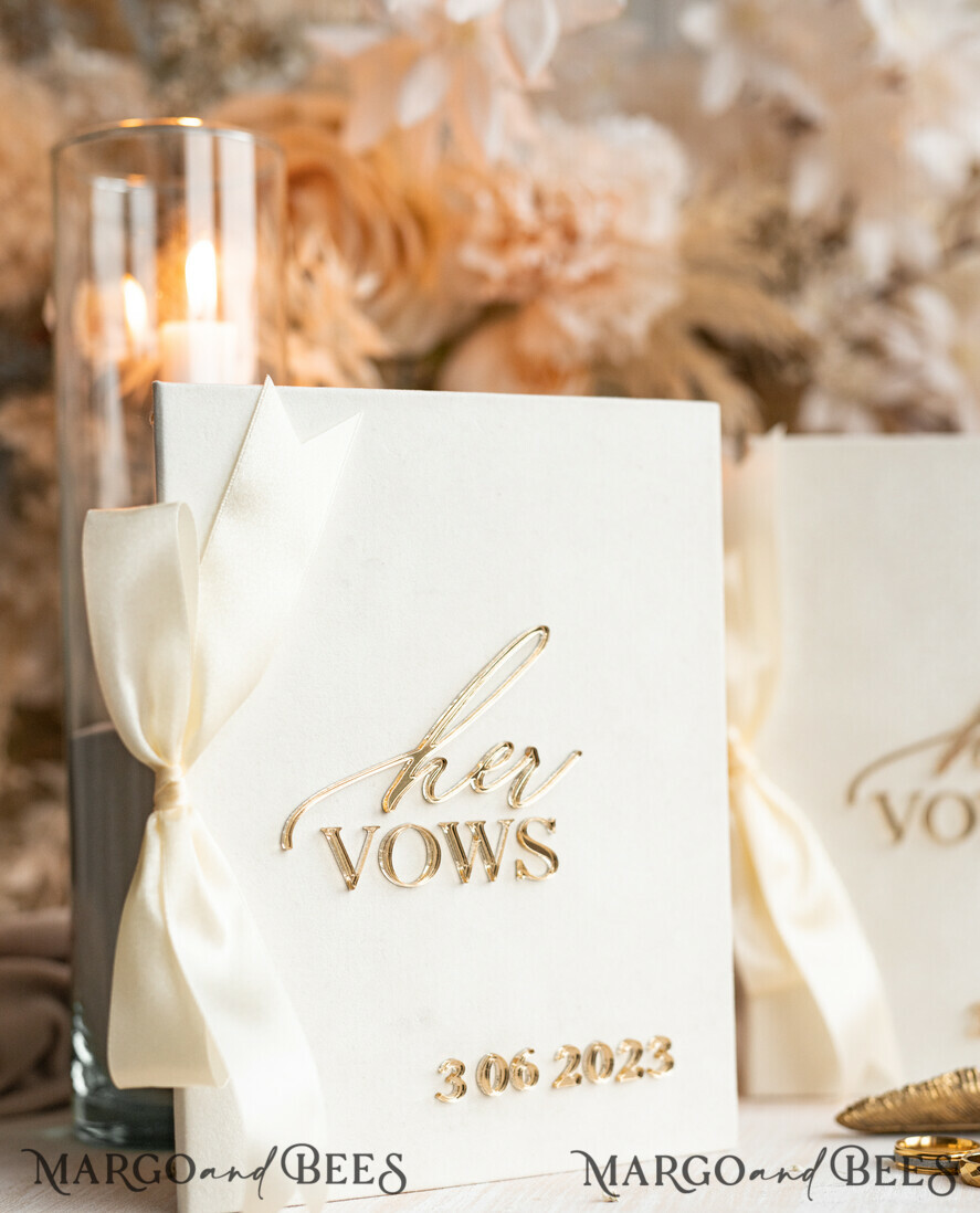 HOCHZEITSVERSPRECHEN  
 Acrylklar Gold Braut- und Bräutigam-Eidbücher, Hochzeitsgelübde, personalisierte Eid-Heftchen, seine und ihre Eidbücher, maßgeschneiderte Hochzeitsgelübde-Boxen, Brautparty-Geschenk