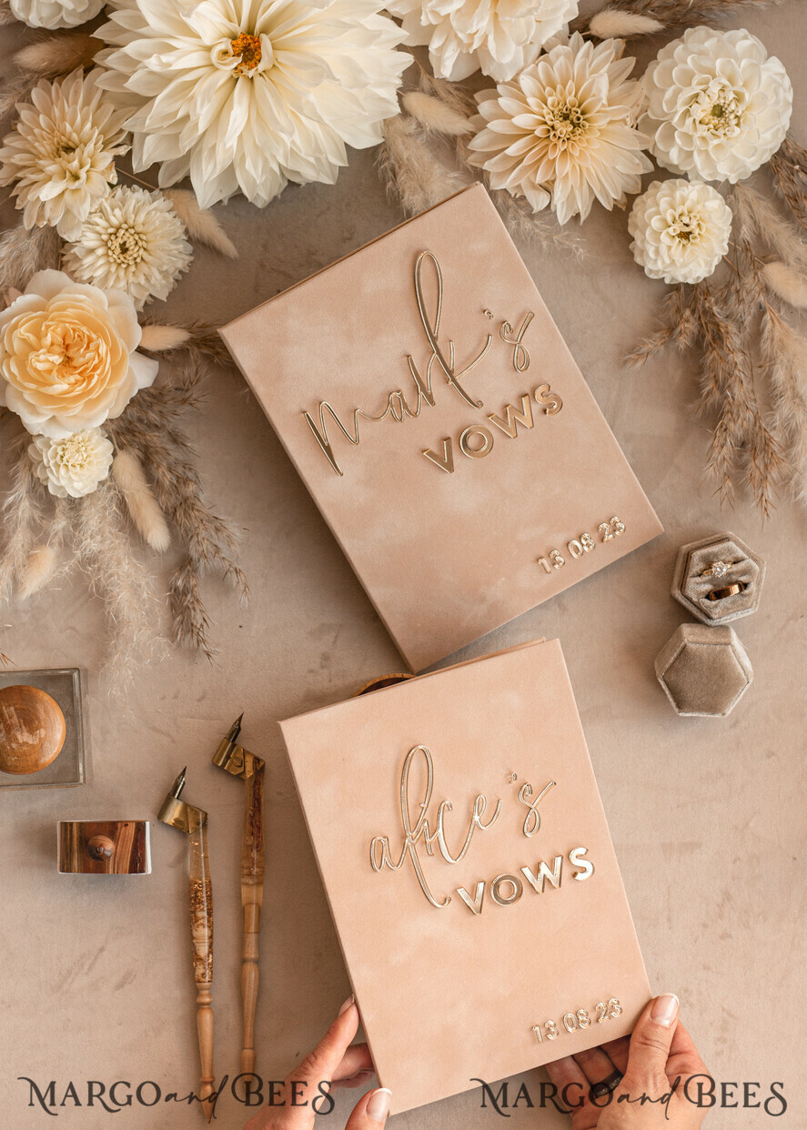 HOCHZEITSVERSPRECHEN  
 Acrylklar Gold Braut- und Bräutigam-Eheversprechenbücher, Hochzeitsversprechenbücher, personalisierte Eheversprechenheftchen, seine und ihre Eheversprechenbücher, maßgeschneiderte Hochzeitsversprechenetuis, Brautparty-Geschenk