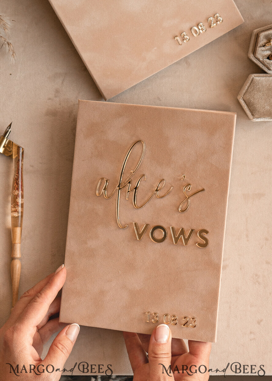 HOCHZEITSVERSPRECHEN  
 Acrylklar Gold Braut- und Bräutigam-Eheversprechenbücher, Hochzeitsversprechenbücher, personalisierte Eheversprechenheftchen, seine und ihre Eheversprechenbücher, maßgeschneiderte Hochzeitsversprechenetuis, Brautparty-Geschenk