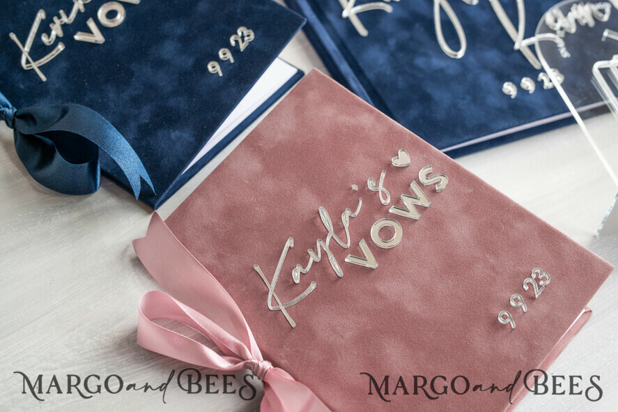 HOCHZEITSVERSPRECHEN  
 Acrylklar Gold Braut- und Bräutigam-Versprechensbücher, marineblaue und zartrosa Hochzeitsversprechensbücher, personalisierte Versprechenshefte, seine und ihre Versprechensbücher, maßgeschneiderte Hochzeitsversprechenshüllen, Geschenk zur Brautparty