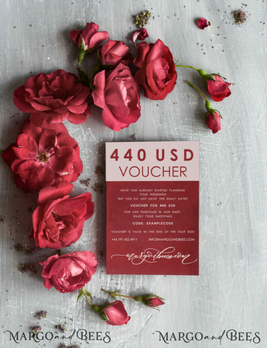 GUTSCHEINE  
 GUTSCHEIN
 Spezialgeschenkgutschein für Hochzeitskarten und Hochzeitsaccessoires