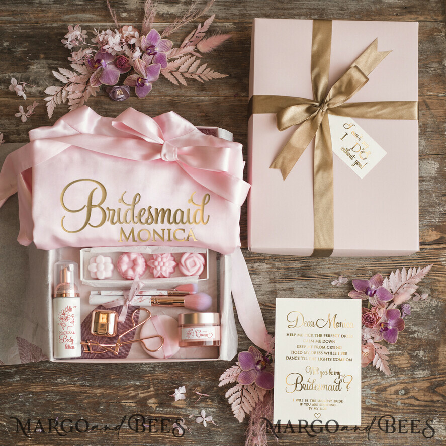 Brautjungfer/Trauzeuge Box WIRST DU MEINE BRAUTJUNGEFRIENDE SEIN? Natürliche Kosmetik Brautjungfern Set, Trauzeugin Vorschlag natürliche Geschenk, Spa Tag Box