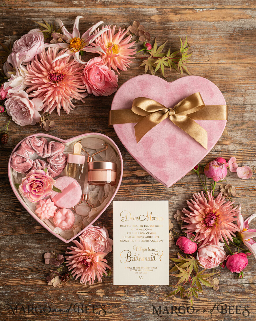 Brautjungfer/Trauzeuge Box WIRST DU MEINE BRAUTJUNGEFRIENDE SEIN? Brautjungfern Vorschlags Luxusbox, Personalisierte Vorschlags Brautjungfern Set, Natürliche Kosmetik Set