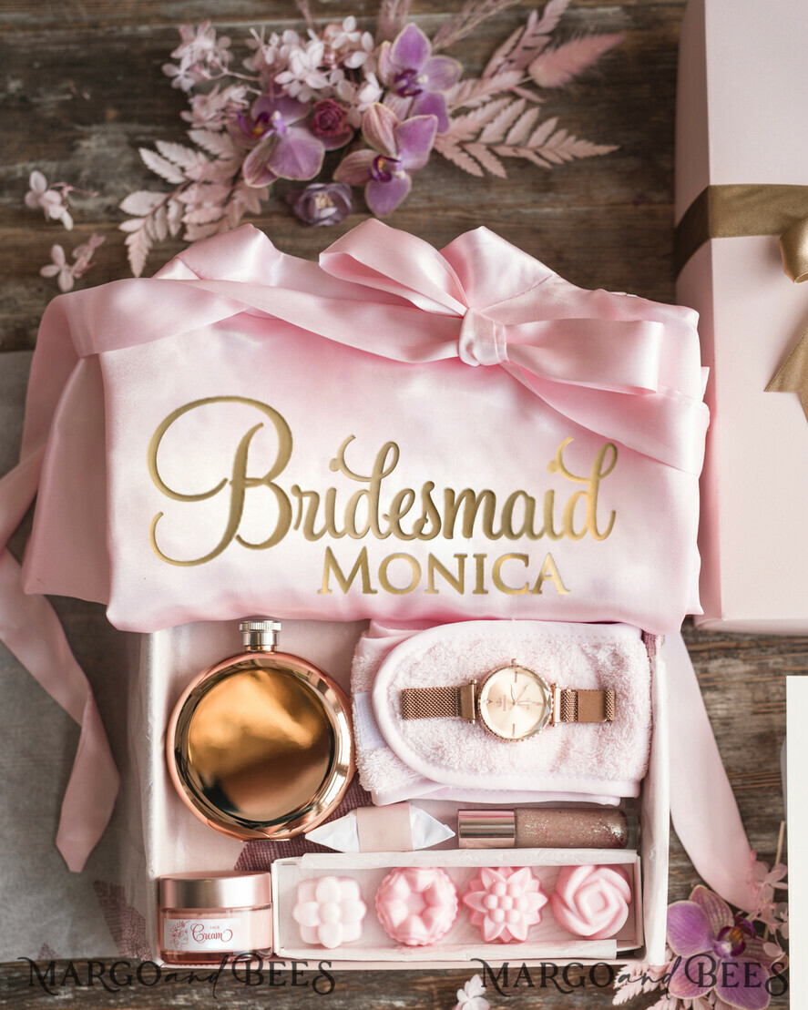 Brautjungfer/Trauzeuge Box WIRST DU MEINE BRAUTJUNGEFRIENDE SEIN? Brautjungfern-Proposal Luxusbox, personalisierte Proposal Brautjungfernrobe, Uhr und Hip Flask Set