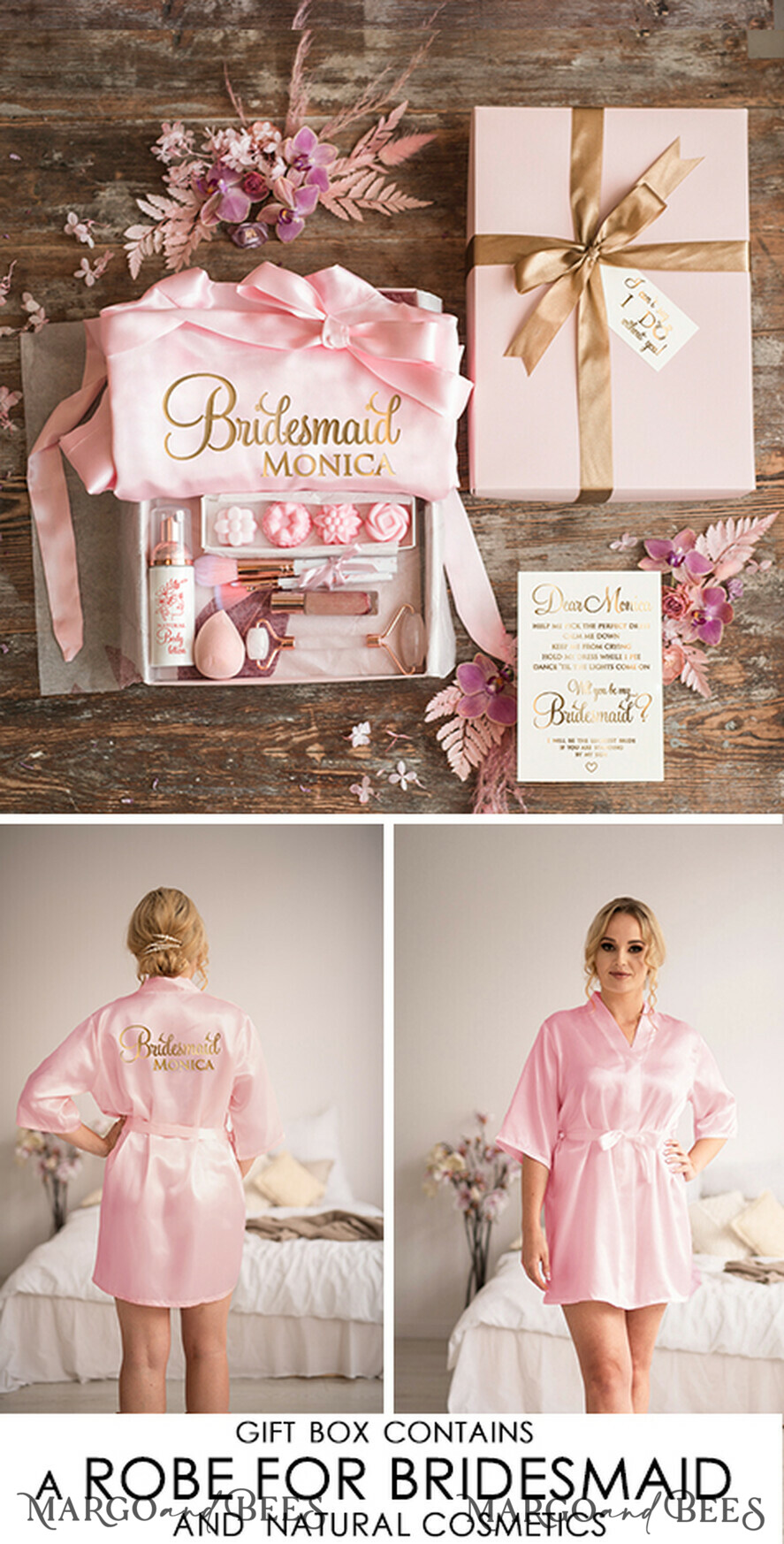 Brautjungfer/Trauzeuge Box WIRST DU MEINE BRAUTJUNGEFRIENDE SEIN? Brautjungfer Danksagung GESCHENKBOX, Beauty-Spa-Set, natürliches Geschenk für die Brautjungfer
