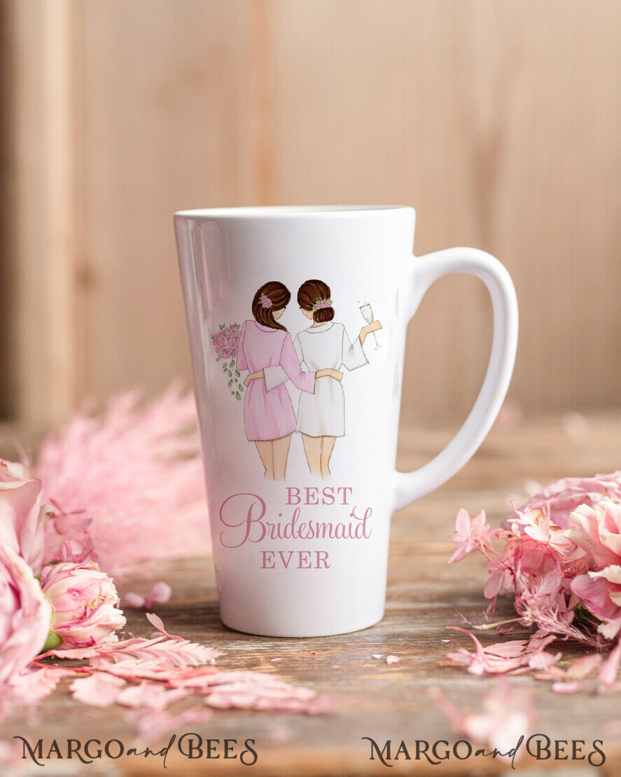 Brautjungfer/Trauzeuge Box WIRST DU MEINE BRAUTJUNGEFRIENDE SEIN? Brautjungfer Vorschlag Box Latte Tasse, Wirst Du Meine Brautjungfer Geschenk, Wirst Du Meine Trauzeugin Vorschlag Geschenkbox Set