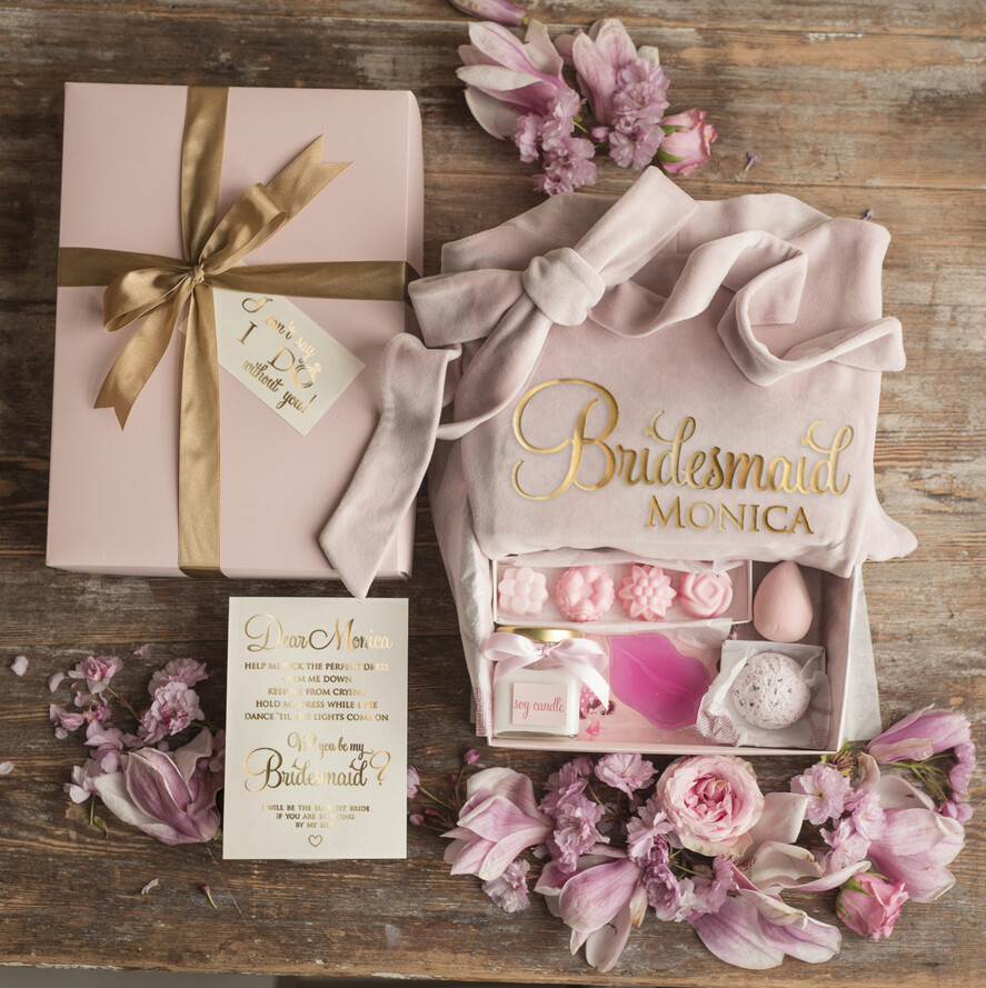 Brautjungfer/Trauzeuge Box WIRST DU MEINE BRAUTJUNGEFRIENDE SEIN? Brautjungfern Geschenkbox für die Trauzeugin, Samtrobe für die Brautjungfernfrage, natürliches Set für die Hochzeit
