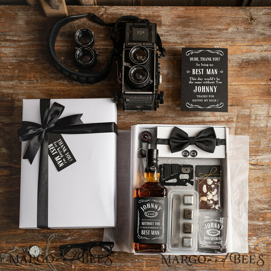 Brautjungfer/Trauzeuge Box BEST MAN DANKE Trauzeuge Geschenkbox, Wirst du mein Trauzeuge sein, Dankeschön Vorschlagsbox für den Trauzeugen