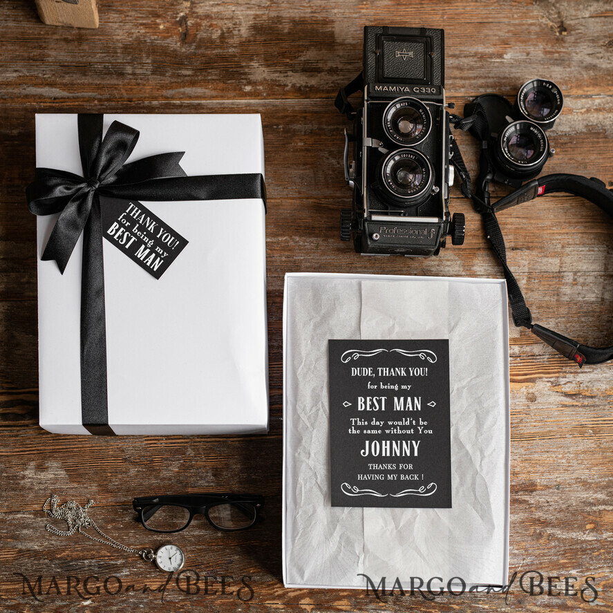 Brautjungfer/Trauzeuge Box BEST MAN DANKE Personalisierte Dankeschön-Box für den besten Mann, Whiskey-Groomsman-Geschenkbox