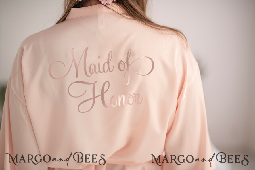 Brautjungfer/Trauzeuge Box HOCHZEITSROBE  
 Satin Hochzeitsrobe mit goldfarbener Schrift. Geschenk für die Trauzeugin; Wirst du mein Brautjungfer Geschenk?