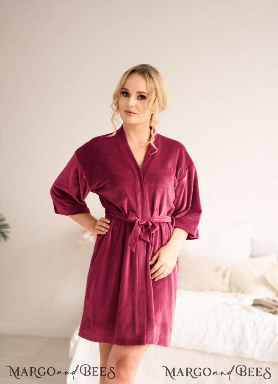 FRISCH VERHEIRATETES PAAR GESCHENKE Brautgeschenke Burgunderhochzeitsrobe für Braut und Brautjungfern, elegante mauve Burgunderhochzeit, Brautjungfer Brautrobe