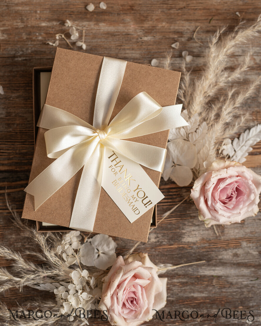 Brautjungfer/Trauzeuge Box Brautjungfer DANKE oder VORSCHLAG KLEINE BOX Brautjungfer Dankeschön GESCHENKBOX, handgefertigtes Armband, Geschenk für die Brautjungfer