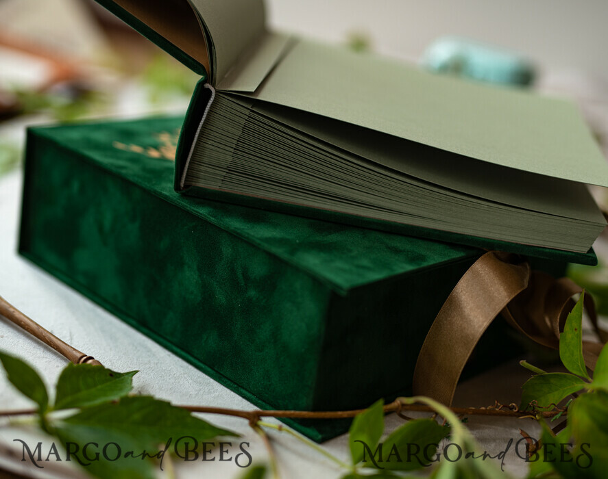 HOCHZEITS-GÄSTEBÜCHER Samtkissen Instax Gästebuch Boho Grün Pink Instax Samt Hochzeits-Gästebuch Gold, Samt Foto-Box Sofort Hochzeits-Gästebuch, Polaroid Samt Gästebuch Pink Foto-Box Goldene Hochzeit
