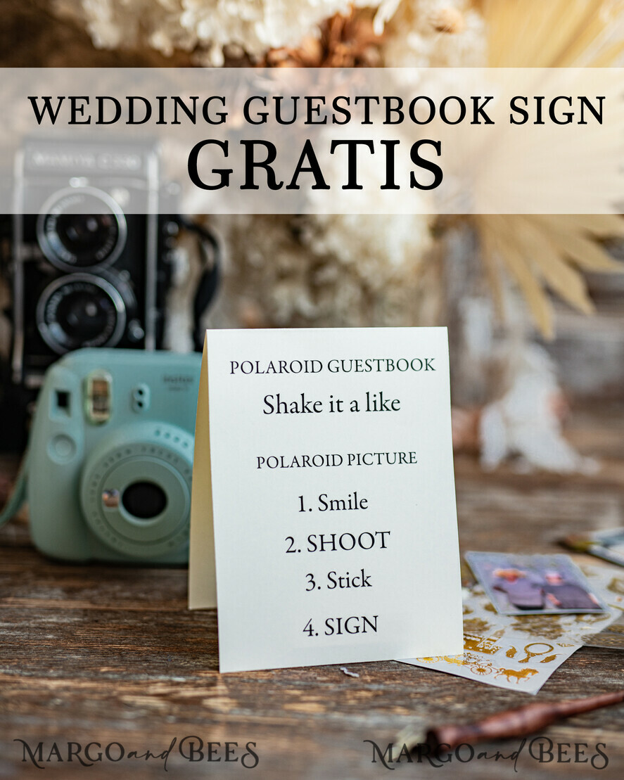 HOCHZEITS-GÄSTEBÜCHER Samtkissen Instax Gästebuch Boho Moderne Gold Instax Samt Hochzeitsgäste Buch Gold, Großes Sofort-Hochzeitsgäste Buch, Polaroid Samt Gästebuch