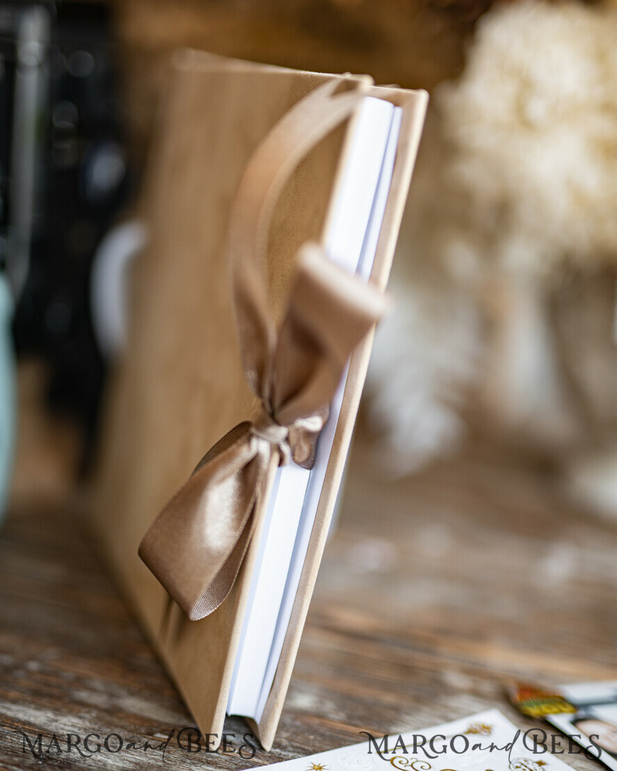 HOCHZEITS-GÄSTEBÜCHER Samtkissen Instax Gästebuch Beige Boho Instax Samt Hochzeitsgästebuch Gold, Nude Sofort Hochzeitsgästebuch, Polaroid Samt Gästebuch Taupe Golden Hochzeit
