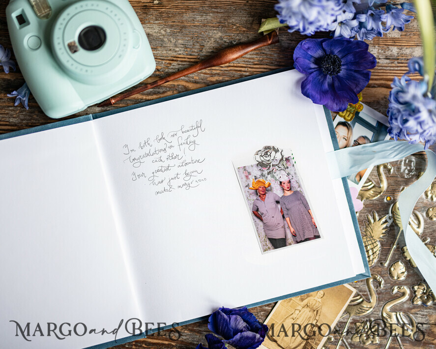 HOCHZEITS-GÄSTEBÜCHER Samtkissen Instax Gästebuch Luxuriöses Instax Samt Hochzeitsgästebuch Gold, großes Instant-Hochzeitsgästebuch, Polaroid Samt Gästebuch