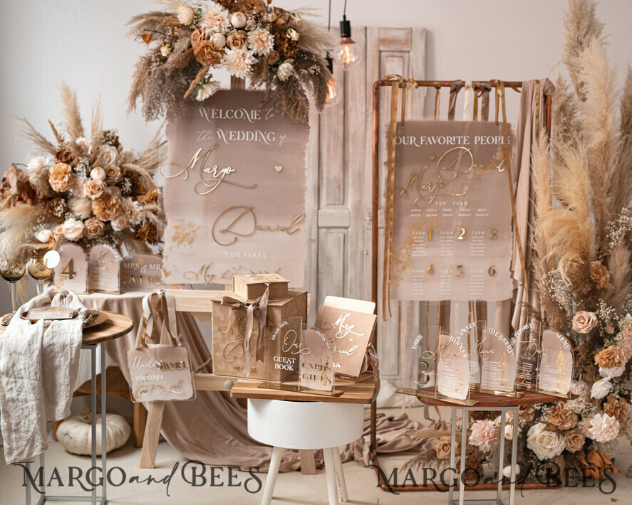 TISCHPLÄNE UND WILLKOMMENSCHILDER FÜR HOCHZEITEN Plexi Gold / Samt Acryl Ombre Beigefarbene Hochzeits-Willkommensschild, klares Acryl- und goldenes Hochzeits-Willkommensschild, Nude Gold Plexi Hochzeits-Willkommensschild, Tan Luxushochzeits-Willkommensschild, Erdfarbenes Hochzeits-Schild Goldenes Spiegel-Hochzeits-Willkommensschild