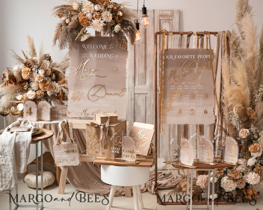 TISCHPLÄNE UND WILLKOMMENSCHILDER FÜR HOCHZEITEN Plexi Gold / Samt Acryl Ombre Beigefarbene Hochzeits-Willkommensschild, klares Acryl- und goldenes Hochzeits-Willkommensschild, Nude Gold Plexi Hochzeits-Willkommensschild, Tan Luxushochzeits-Willkommensschild, Erdfarbenes Hochzeits-Schild Goldenes Spiegel-Hochzeits-Willkommensschild