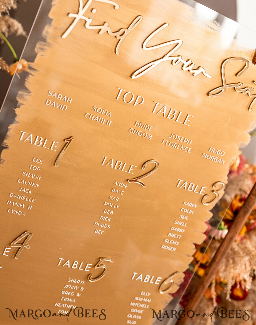 TISCHPLÄNE UND WILLKOMMENSCHILDER FÜR HOCHZEITEN Plexi Gold / Samt beige Samt und Gold Modernes Samt Sitzplan, 3D Elegantes Finde deinen Platz - Sitzplan, Luxus Hochzeittischplan, Hochzeitsdekoration mit goldenen Buchstaben - Goldenes Empfangsschild - Individuelles Zeremonieschild