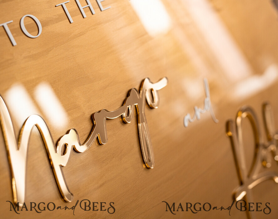 TISCHPLÄNE UND WILLKOMMENSCHILDER FÜR HOCHZEITEN Plexi Gold / Samt Luxuriöses klares und goldenes Hochzeitswillkommensschild, goldene Hochzeitsdekoration, personalisiertes Hochzeitsschild, Hochzeitsboard, Willkommenshochzeitsboard