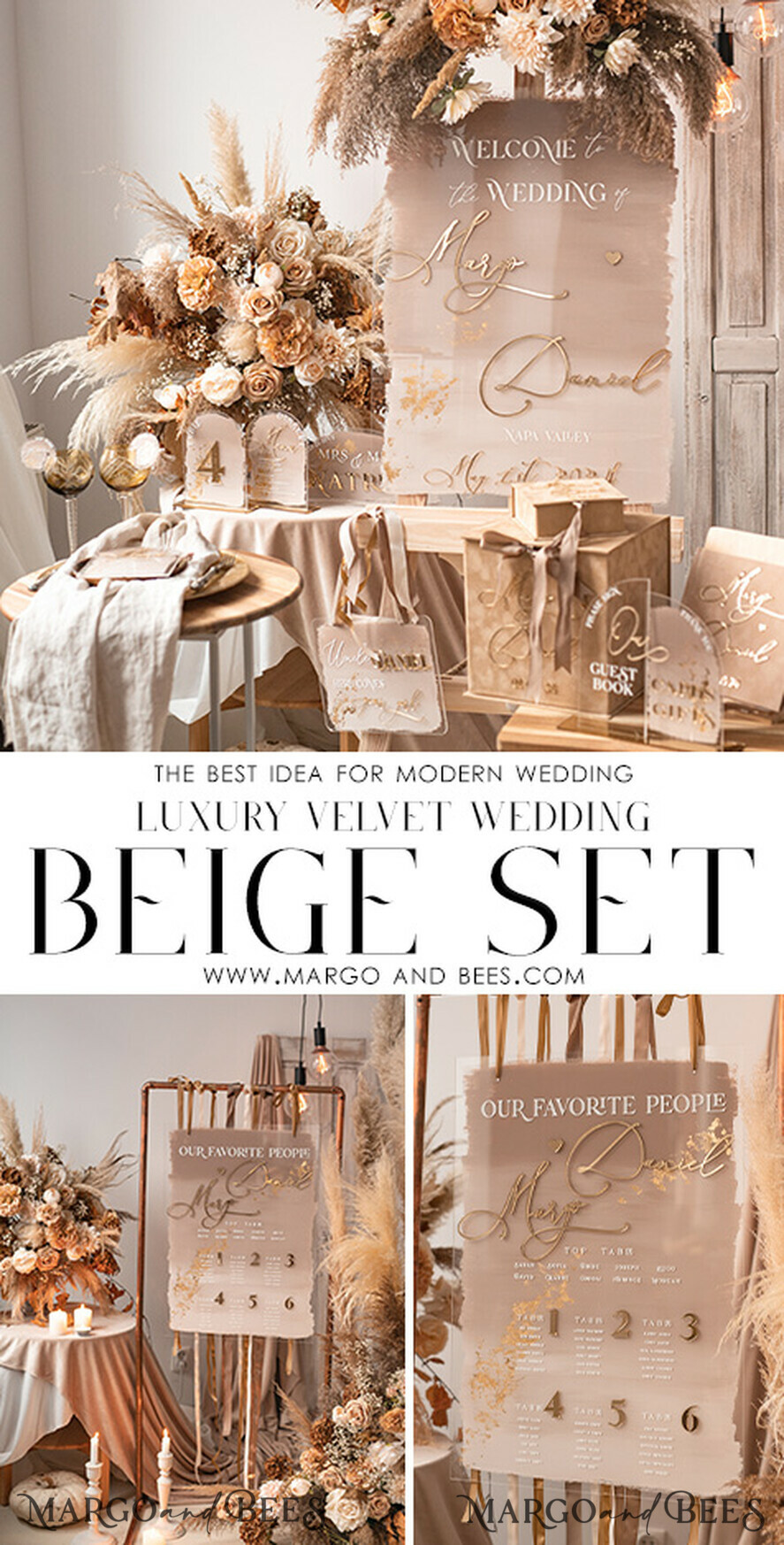 TISCHPLÄNE UND WILLKOMMENSCHILDER FÜR HOCHZEITEN Plexi Gold / Samt Elegantes klares Hochzeitsset Acryl Finde deinen Platz, personalisierter Hochzeits-Ombre Beige Tischplan, klares transparentes Tan und Gold modernes klares transparentes Sitzdiagramm, 3D elegantes Finde deinen Platz - Sitzplan, goldener Luxus Hochzeits Tischplan, Hochzeitsdekoration mit goldenen Buchstaben - Goldenes Empfangsschild - Individuelles Tan Zeremonieschild.