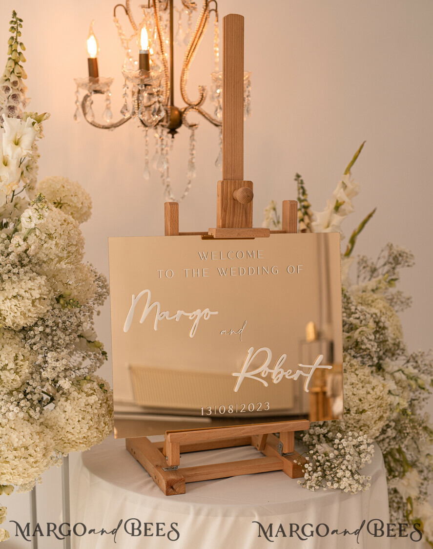 TISCHPLÄNE UND WILLKOMMENSCHILDER FÜR HOCHZEITEN Plexi Gold / Samt Goldener Spiegel Hochzeits Willkommensschild, Goldene Hochzeitsdekoration, Personalisierter Hochzeitsschild, Hochzeitsgeschenk, Willkommen Hochzeitsbrett BpPXSet