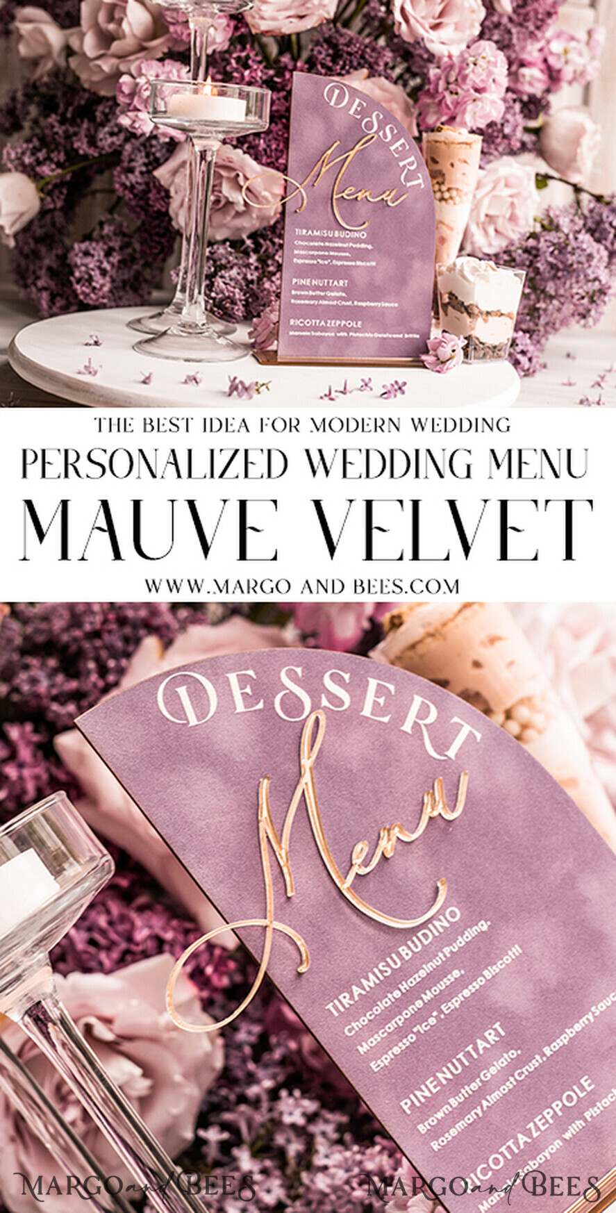 TISCHDEKORATIONSCHILDER   Samt Tischnummern und Dekoration Mauve Velvet Bogen Dessertmenü, Staubiger Rosé Bonbonschild, Gold lila Plexi Tischbogen Kuchenbar Menü, Luxus Acryl Hochzeits Tischdekoration, Hochzeitsbeschilderung Goldene Flieder