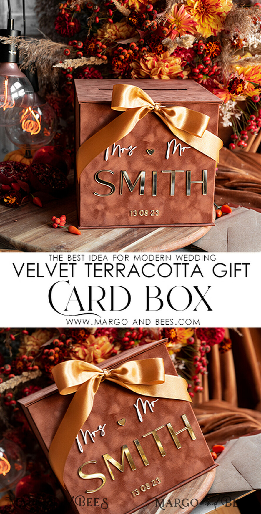 KARTONBOXEN  
 Samtkartenboxen Terrakotta Geschenkkartenbox, Samt Herbsthochzeits-Wunschbrunnen Geldgeschenkkartenbox, Rost personalisierte Hochzeitskartenbox, Kupfer Luxus Kartenbox, Burnt Orange Hochzeitskartenbox mit Deckel, Burnt Orange Hochzeitsgeldbox, Hochzeitskartenbox