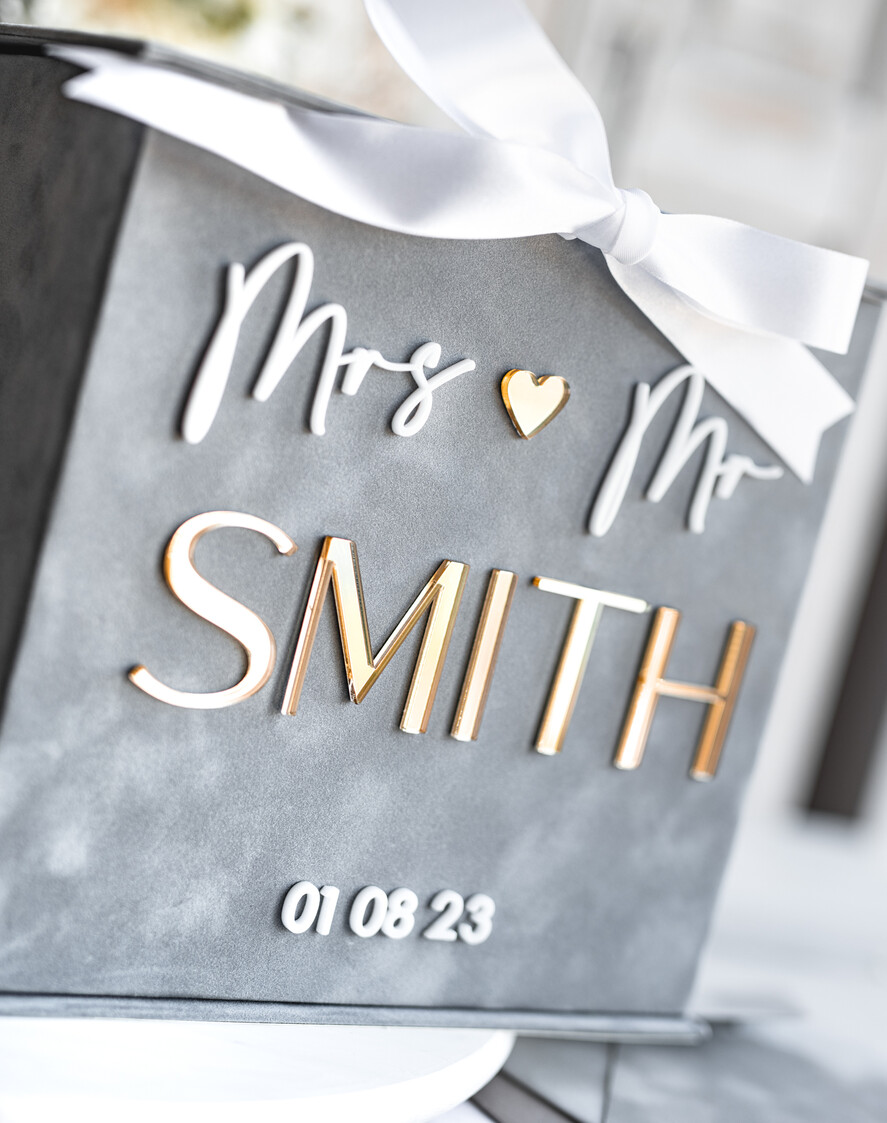 KARTONBOXEN  
 Samtkartenboxen Kartenbox, Hochzeitskartenbox mit Deckel, Frühlingshochzeit Geldbox, Hochzeitskartenbox mit Schlitz und Karten und Geschenk-Bogen Acrylschild-Set